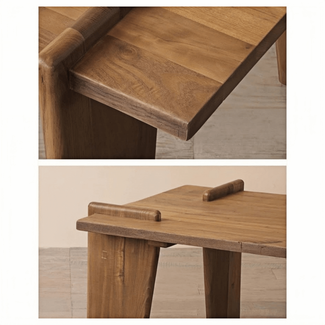 Handcrafted Reclaimed Elm Wood Coffee Table