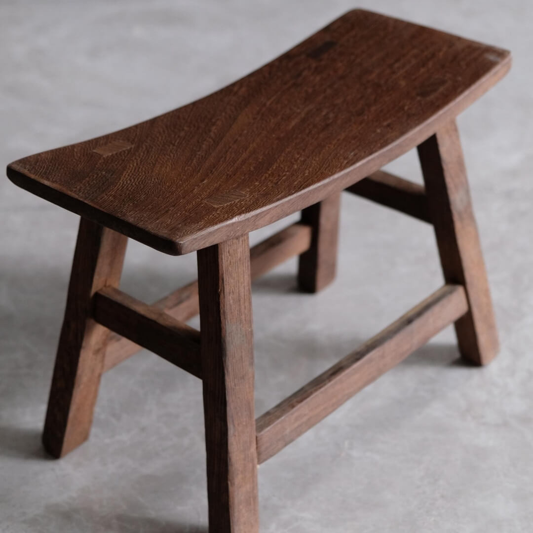 Vintage Black Walnut Wooden Step Stool & Child’s Footstool