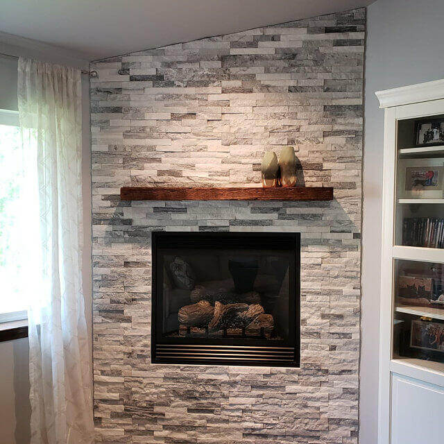 Rustic Reclaimed Elm Floating Shelf – Handmade Solid Wood Wall Shelf