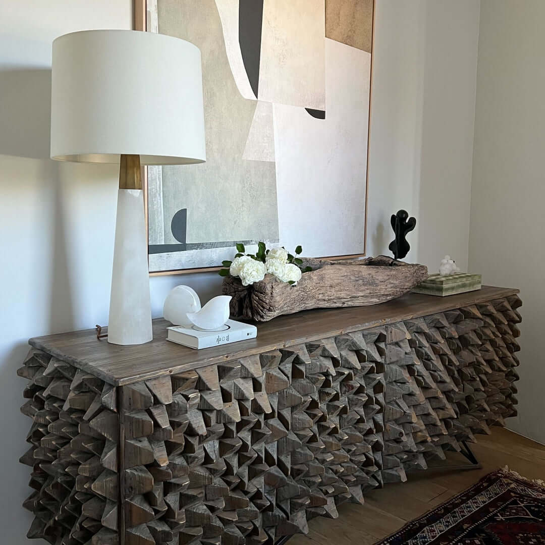 Rustic Natural Wood Trough Planter – Large Driftwood Log Succulent Holder