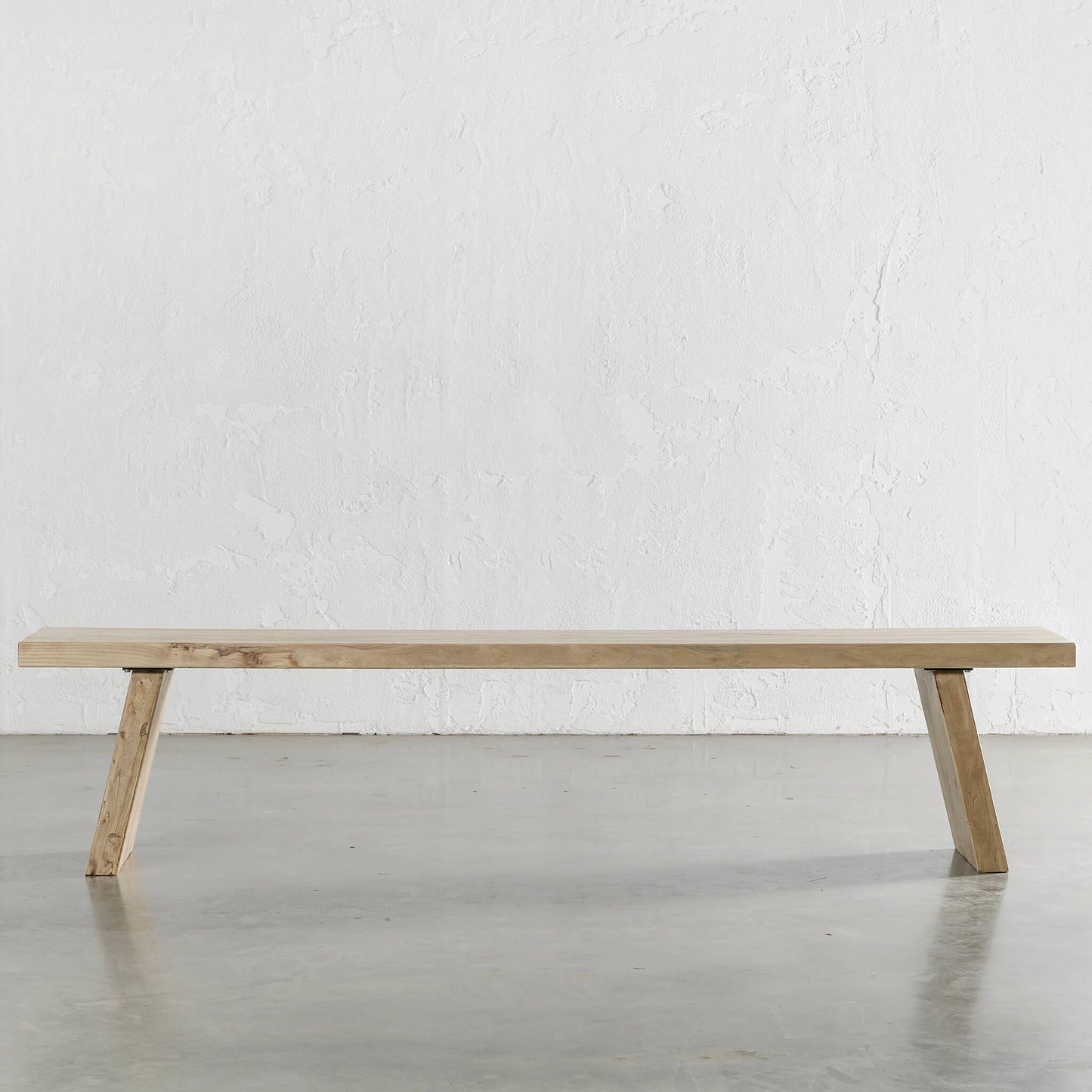 Handcrafted Reclaimed Elm Wood Bench