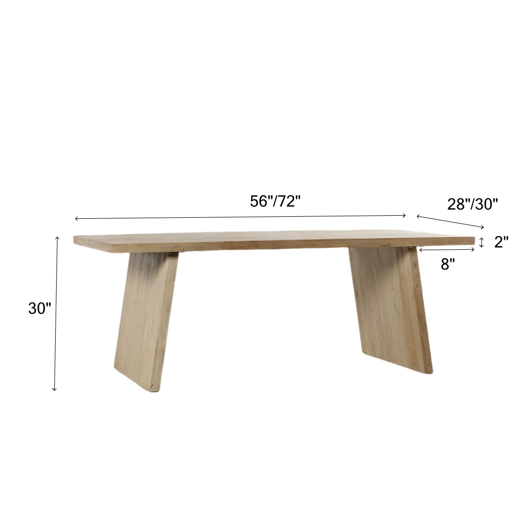 Reclaimed Elm Solid Wood Dining Table
