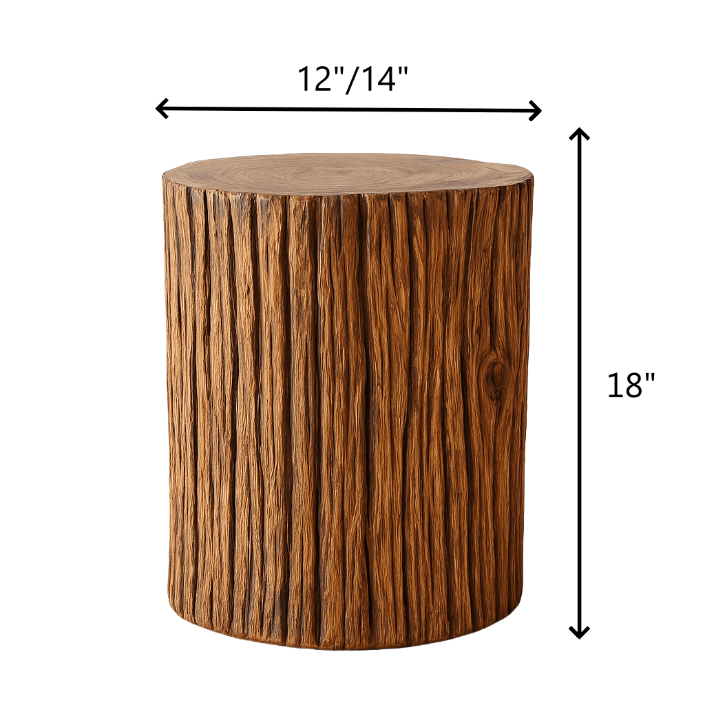 Reclaimed Elm Wood Stump Table