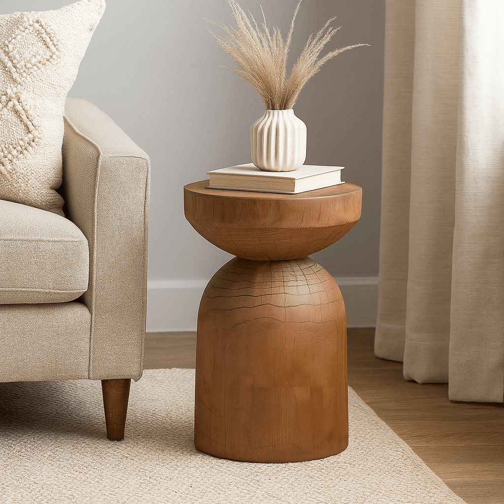 Natural Wooden Stool Side Table Living Room Solid Wood Stump Stools Chair Furniture