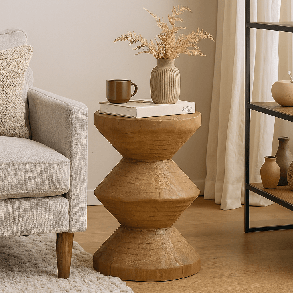 Natural Wooden Stool Side Table Living Room Solid Wood Stump Stools Chair Furniture
