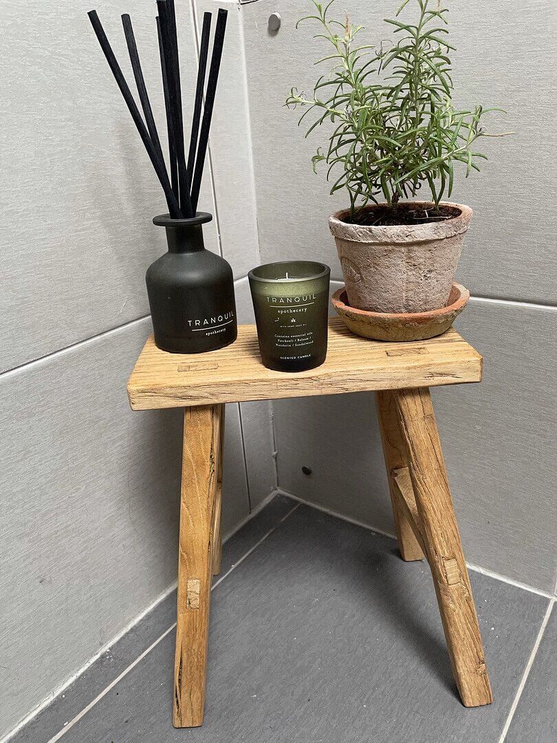 Handcrafted Reclaimed Elm Old Barn Milking Stool