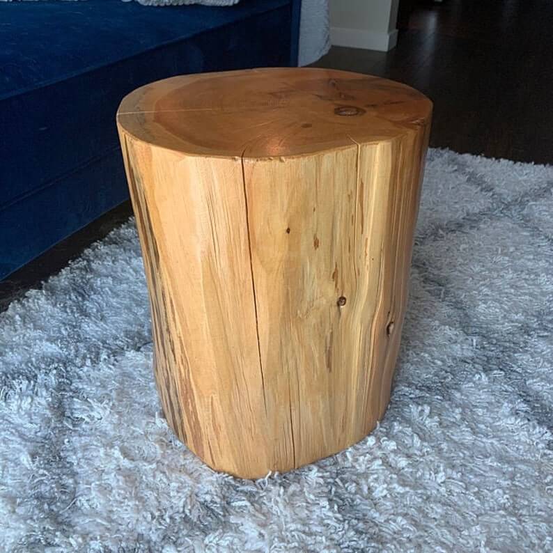 Reclaimed Cypress Wood Stump Table