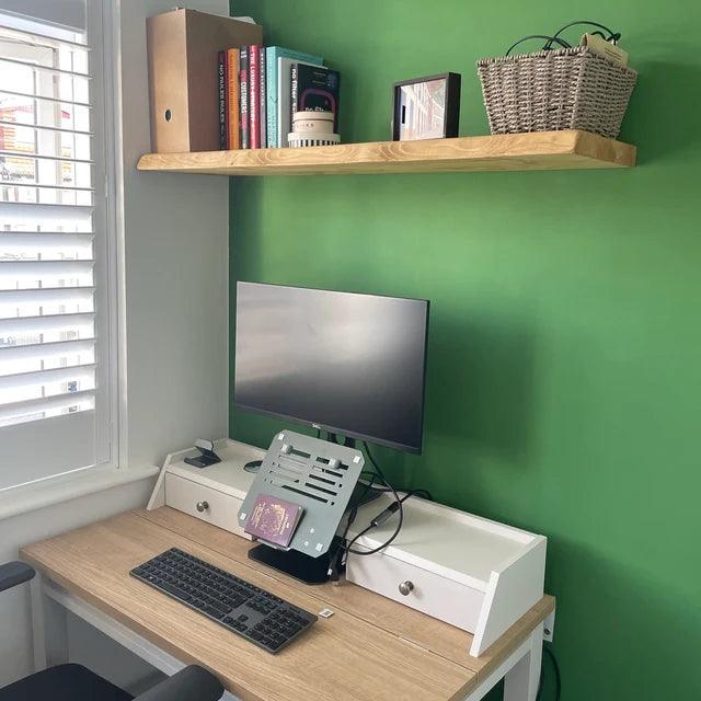 Live Edge Solid Wood Floating Shelf