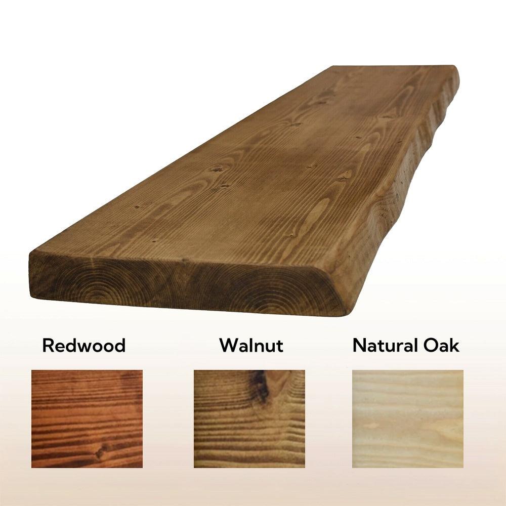 Live Edge Solid Wood Floating Shelf