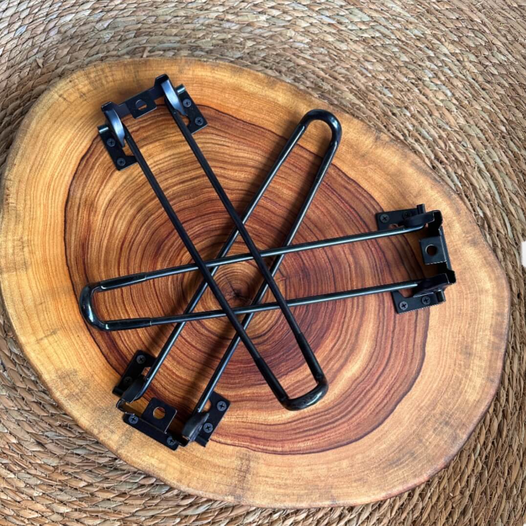 Handcrafted Live Edge Camphor Wood Coffee Table with Foldable Hairpin Legs