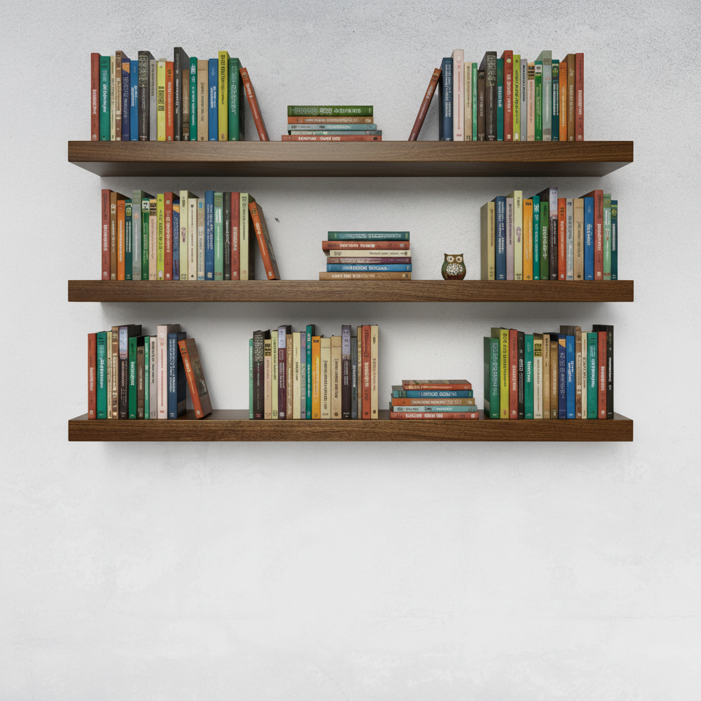 White Oak、Walnut、Red Oak、Cherry Wood、Beech Wood Floating Shelves（Default right angle