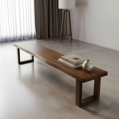 Handmade Solid Wood Dining Bench – Modern Entryway Bench Bench, Minimalist Seat