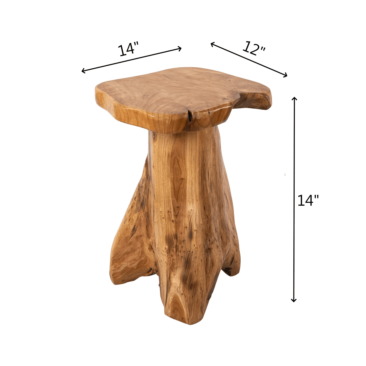 Natural Cedar Roots Plant Stand Tree Stump End Table
