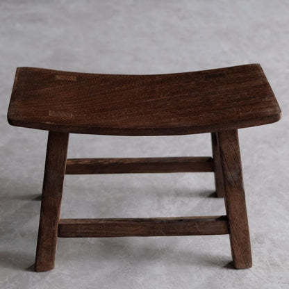 Vintage Black Walnut Wooden Step Stool & Child’s Footstool