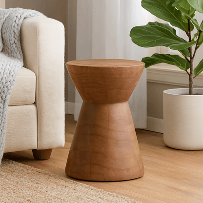 Natural Wooden Stool Side Table Living Room Solid Wood Stump Stools Chair Furniture