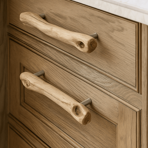 Rustic Reclaimed Driftwood Drawer Pulls – Natural Wooden Cabinet Handles for Vintage & Modern Furniture