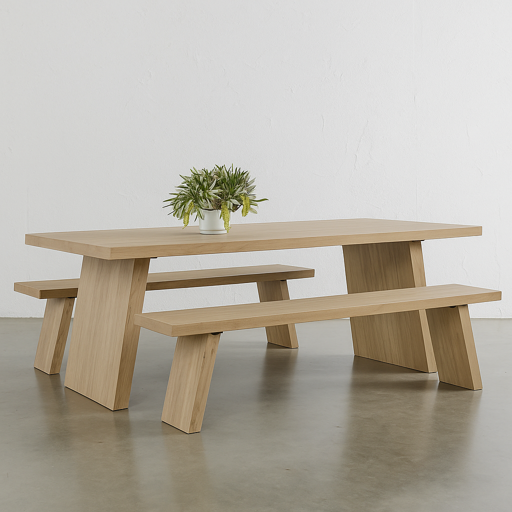 Reclaimed Elm Solid Wood Dining Table