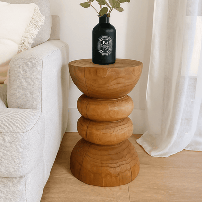 Natural Wooden Stool Side Table Living Room Solid Wood Stump Stools Chair Furniture