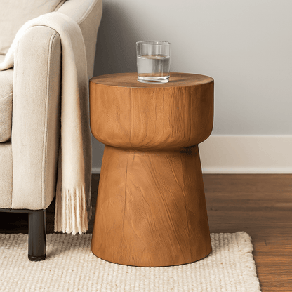 Natural Wooden Stool Side Table Living Room Solid Wood Stump Stools Chair Furniture