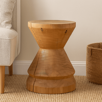 Natural Wooden Stool Side Table Living Room Solid Wood Stump Stools Chair Furniture