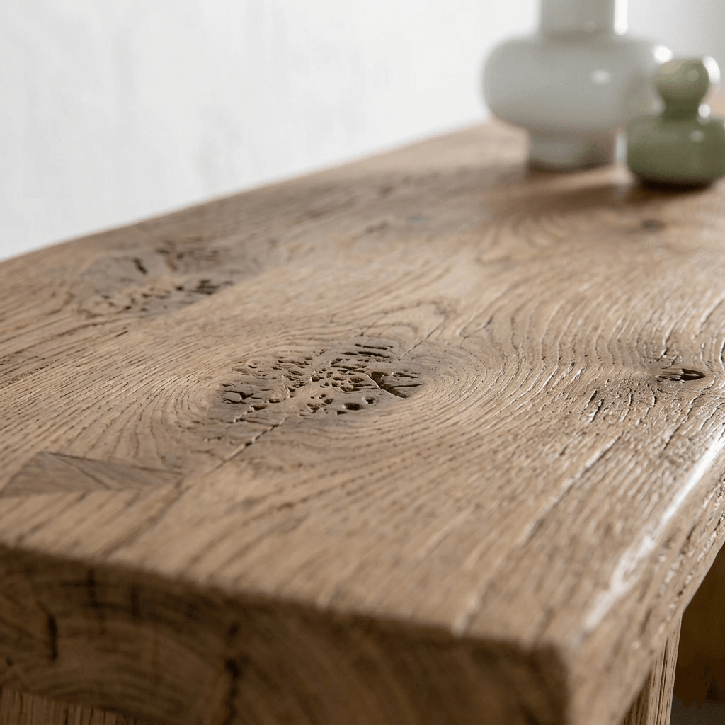 Handcrafted Reclaimed Elm Console Table
