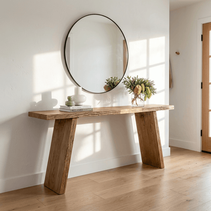 Handcrafted Reclaimed Elm Console Table
