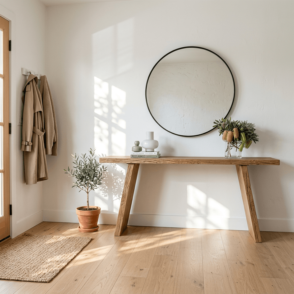 Handcrafted Reclaimed Elm Console Table
