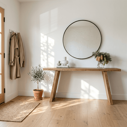 Handcrafted Reclaimed Elm Console Table