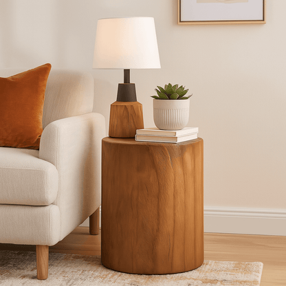 Natural Wooden Stool Side Table Living Room Solid Wood Stump Stools Chair Furniture