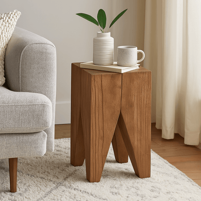 Natural Wooden Stool Side Table Living Room Solid Wood Stump Stools Chair Furniture