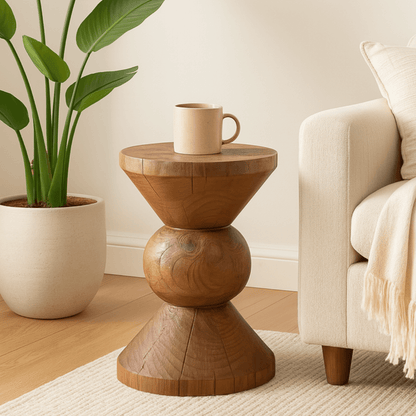 Natural Wooden Stool Side Table Living Room Solid Wood Stump Stools Chair Furniture