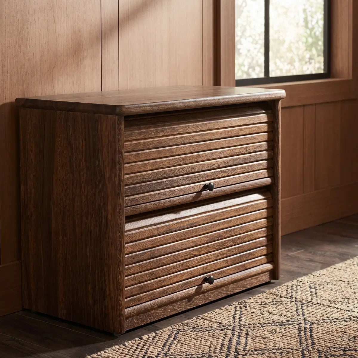 Solid Wood Entryway Shoe Storage Bench — Small Foyer Organizer & Seating for Mudroom or Living Room