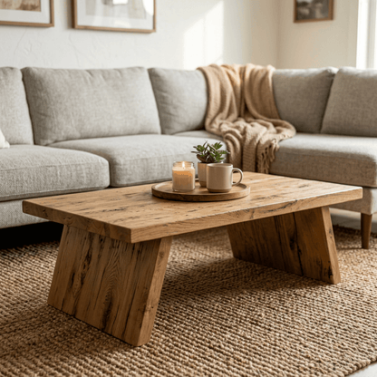 Reclaimed Elm Solid Wood Coffee Table