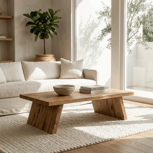 Reclaimed Elm Solid Wood Coffee Table