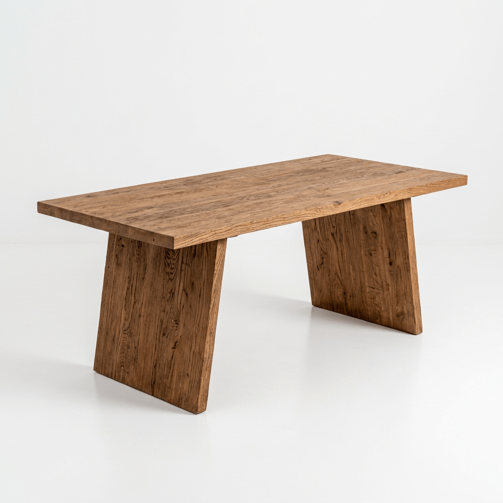 Reclaimed Elm Solid Wood Dining Table