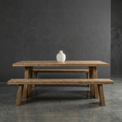 Reclaimed Elm Solid Wood Dining Table