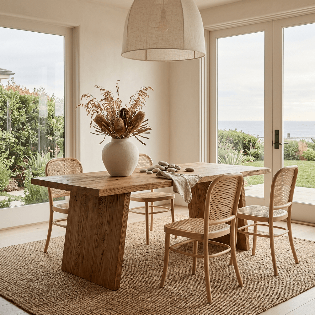 Reclaimed Elm Solid Wood Dining Table