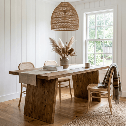 Reclaimed Elm Solid Wood Dining Table