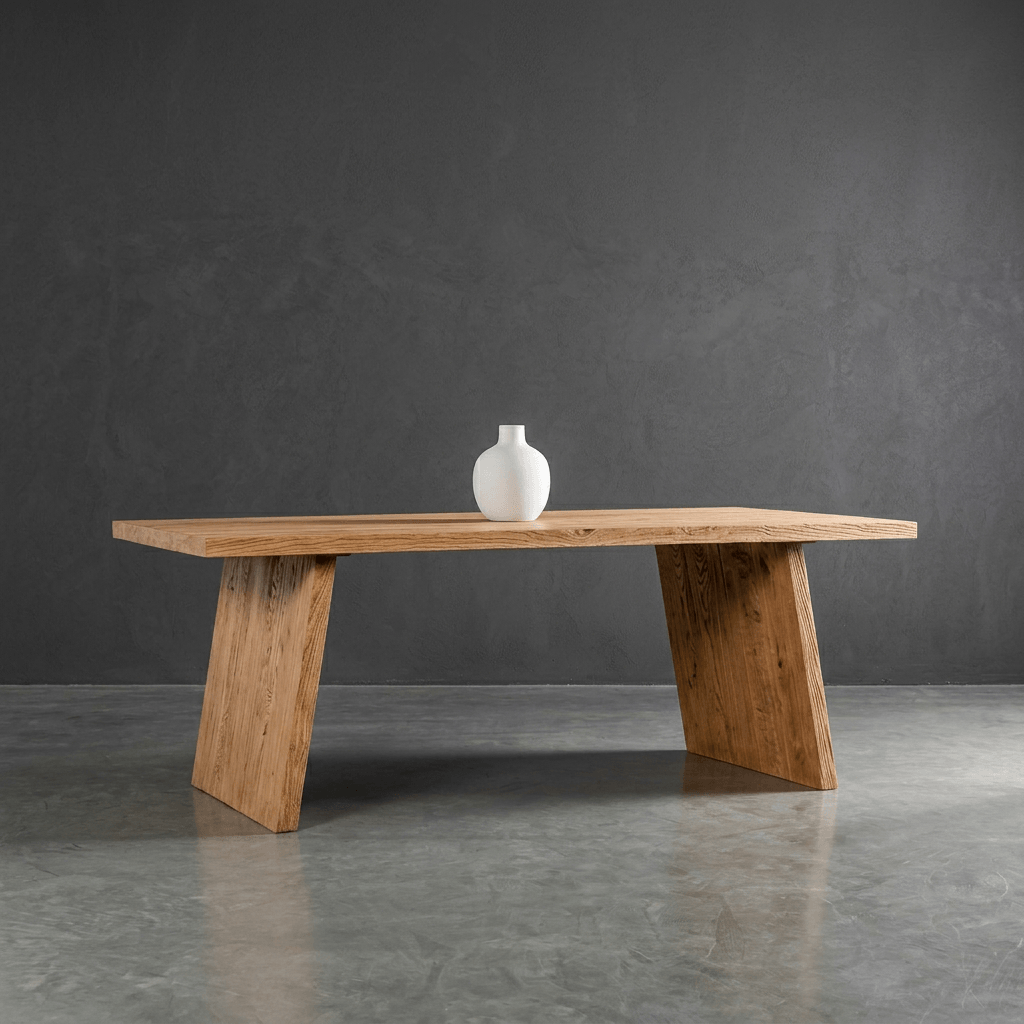 Reclaimed Elm Solid Wood Dining Table