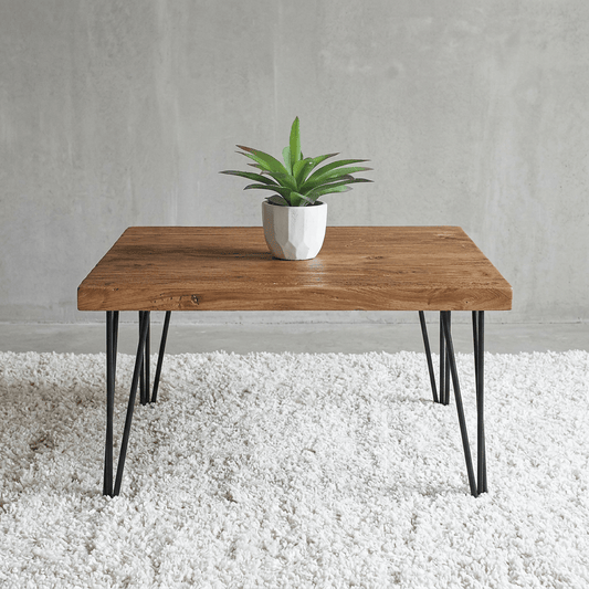 Rustic Square Old Elm Wood Coffee Table