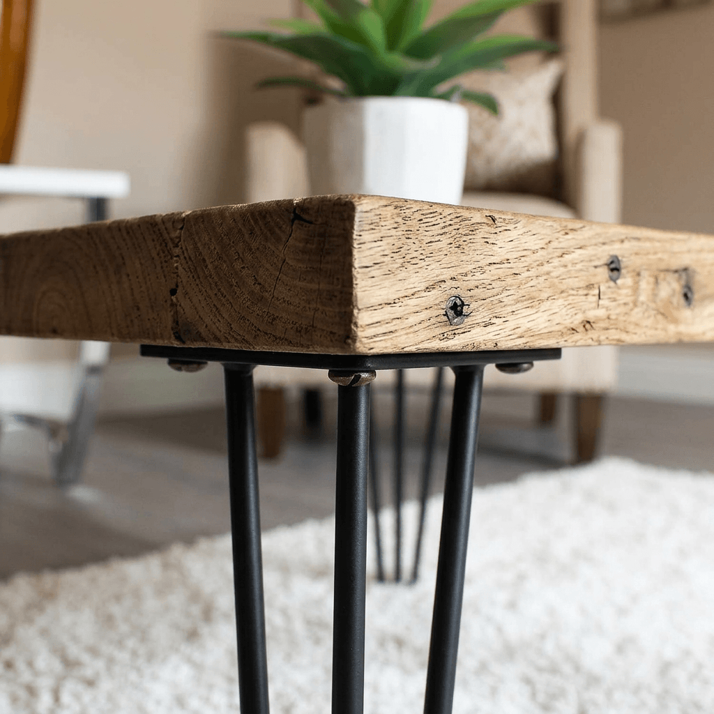Rustic Square Old Elm Wood Coffee Table