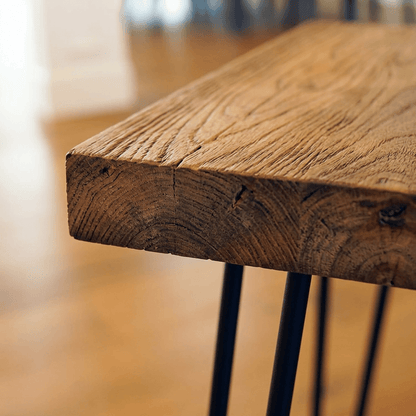Rustic Square Old Elm Wood End Table