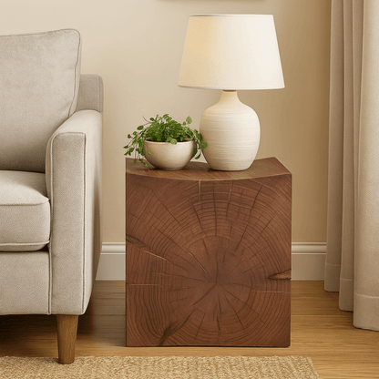 Natural Wooden Stool Side Table Living Room Solid Wood Stump Stools Chair Furniture