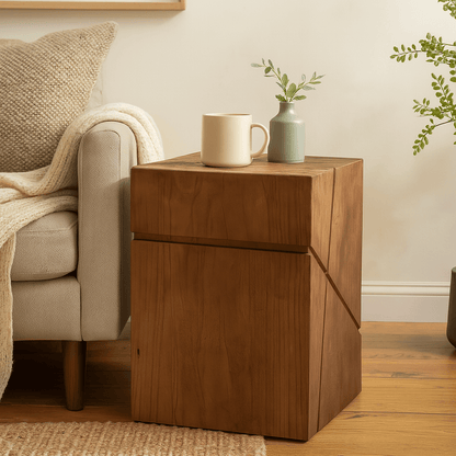 Natural Wooden Stool Side Table Living Room Solid Wood Stump Stools Chair Furniture