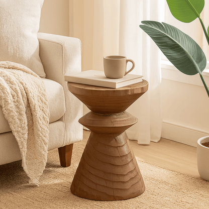 Natural Wooden Stool Side Table Living Room Solid Wood Stump Stools Chair Furniture