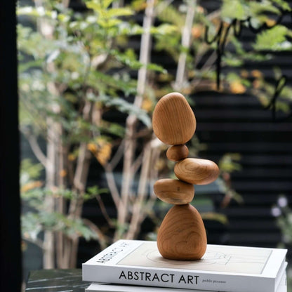 Magnetic Wooden Pebble Balance Stones