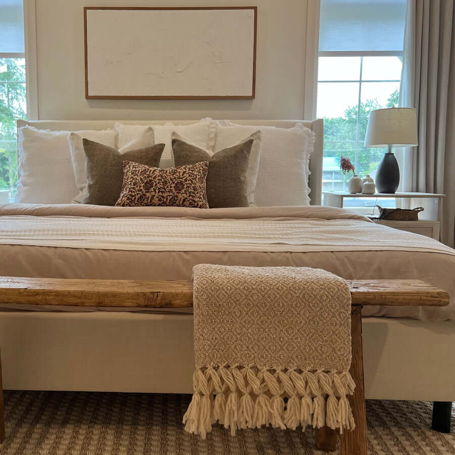 Rustic Reclaimed Elm Solid Wood Bench