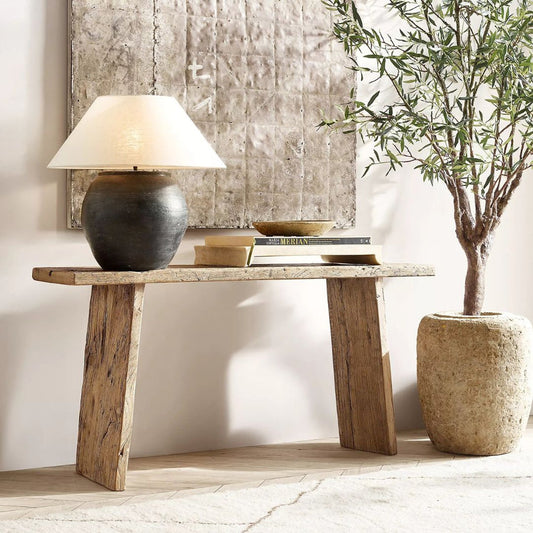 Handcrafted Reclaimed Elm Console Table