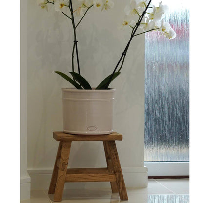 Handcrafted Reclaimed Elm Old Barn Milking Stool