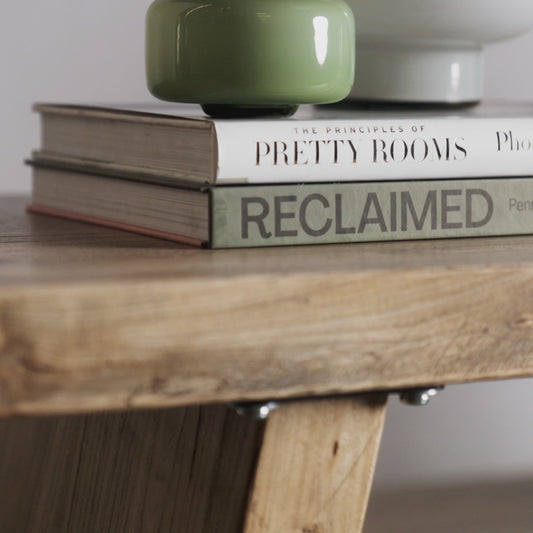 Handcrafted Reclaimed Elm Console Table